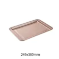 Professional rose gold rectangular non-stick baking tray for oven, size 249x380mm - Champagne Gold Medium