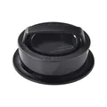 Professional black round hamburger patty press mold for making uniform meat patties - Bag Packaging / Black