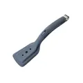 Professional 2-in-1 heat-resistant silicone spatula tongs for steak and BBQ in dark grey - Dark Gray