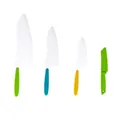 Professional serrated plastic safety knife set for kids in various sizes and colors - Four-Piece Set
