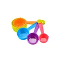 Set of 5 colorful nested plastic measuring cups for kitchen baking and kids cooking - 5pcs Measuring Cups Set
