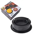 Professional manual round black hamburger press meat patty maker tool with retail box - Color Box / Black