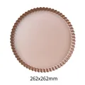 262mm rose gold non-stick fluted tart pan and wavy cake baking mold for home use - Round Scalloped Style / 26cm