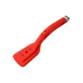 Pince spatule 2-en-1 en silicone rouge résistante à la chaleur pour barbecue et steaks - Rouge