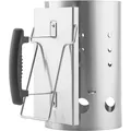 Professional stainless steel charcoal chimney starter with heat-resistant handle and safety bracket - Stainless Steel Charcoal Chimney Starter