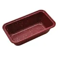 Non-stick carbon steel red toast pan with white speckle pattern for baking bread. - Loaf Pan / Red