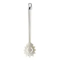 Cream white silicone pasta server with stainless steel handle, heat resistant utensil - Pasta Server