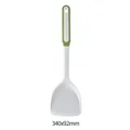 Heat-resistant food-grade silicone kitchen spatula with green handle 340x92mm size - Spatula / 340x92mm