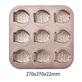 Stampo per dolci a 9 cavità a forma di pesce color oro rosa antiaderente 270mm - Pesce