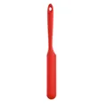 Durable red heat-resistant silicone spatula for baking and cream spreading tasks - Large Strip Scraper / Red