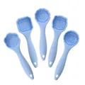 Versatile light blue 5-piece mooncake mold set with spoon handles for pastry baking - Five-Piece Set / Blue