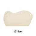 Cream-colored elephant-shaped food-grade silicone dough scraper with scale, 17x9cm size. - Elephant Scraper (HX-1621) / 17x9cm / Off White