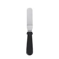 Professional stainless steel cake icing spatula with black non-slip handle for baking - Angled Stainless Steel Spatula / 1 Pack