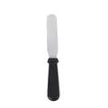 Straight baking spatula with stainless steel blade and black handle - Straight Stainless Steel Spatula / 1 Pack