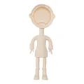 Unique human-shaped silicone baking spoon spatula in cream white for kitchen use. - Measuring Cup / Off White