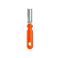 Professional orange handle gouge tool for DIY Halloween pumpkin carving and wood crafts - U-Shaped Fruit Scoop