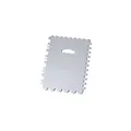 Weißer Kunststoff-Tortencremeschaber mit gezackten Kanten für professionelles Backen - Square aluminum scraper