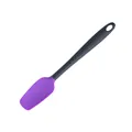 Professional heat-resistant purple silicone spatula with ergonomic black handle for baking - Small Scraper