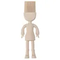 Cute girl-shaped beige silicone basting brush for kitchen baking, grilling and oiling - Paint Brush / Off White