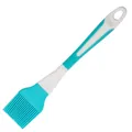 Blauwgroen siliconen bakkwastje met wit ergonomisch handvat voor thuisbakken DIY. - Olie Borstel / Roze