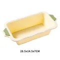 Rectangular silicone loaf pan for baking toast, 28.5x14.5x7cm size in cream yellow color - Toast Mold (28.5x14.5x7cm)