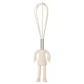 Cream colored cream whisk with unique humanoid figurine handle for creative kitchen baking - Whisk / Off White