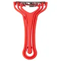 Red 3-in-1 multi-functional detachable kitchen peeler set with stainless steel blades - Three-Piece Set / Red