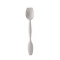 Silicone double-headed spatula for baking and jam in light pink with floral patterns - Flat Scraper / White