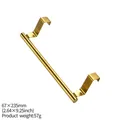 Golden 430 stainless steel over-the-door towel rack for kitchen cabinet storage - 23cm / Gold