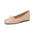Bailarinas francesas de charol rosa con lazo y cuña interna para mujer elegantes - 34 / Rosa