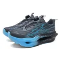Professional blue and black cushioned running shoes with adjustable dial lacing system - 35 / Starry Grey