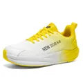 Breathable mesh running shoes for men and women featuring white and yellow gradient design - 36 / White Yellow