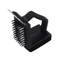 Multifunctional 3-in-1 BBQ grill cleaning brush with wire bristles and scraper - Three-in-One Cleaning Brush