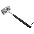 Durable long handle stainless steel wire BBQ cleaning brush for outdoor charcoal grill tool - T-Shape Cleaning Brush