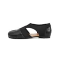 Elegant black retro split-toe Mary Jane flats with hollow-out design for women. - 35 / Black (980-1)