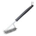 Long handle stainless steel wire BBQ cleaning brush with durable black handle for grill - Triangle Cleaning Brush
