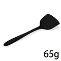 Hitzebeständiger schwarzer Silikon-Pfannenwender, 65g-Variante für Pfannen. - Pfannenwender / 65.00g / Schwarz