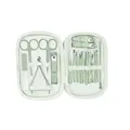 18-piece professional stainless steel manicure grooming kit with portable green case - Manicure Grooming Set / 18-Piece Set / Green