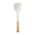 Mini espátula de silicona blanca resistente al calor con mango de madera ergonómico - Espátula