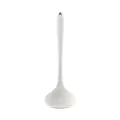 Heat-resistant white silicone soup ladle with integrated hanging hole handle - Soup Spoon / White