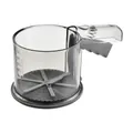 Professional handheld semi-automatic flour sifter with clear plastic cup and 320ml scale - Single Layer / Bag Packaging