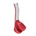 Ergonomic 6-piece stackable silicone kitchen utensil set in vibrant red and white color scheme - 6-Piece Set / Red