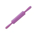 Purple silicone rolling pin with PP handles for household baking and dough pressing - 47cm / Purple