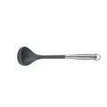 Heat resistant food-grade silicone soup ladle with a sleek stainless steel handle - Soup Spoon / Dark Gray