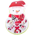Set de emporte-pièces de Noël en acier inoxydable dans un emballage festif de bonhomme de neige - Ensemble Bonhomme de Neige
