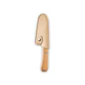 Cuchillo de cocina pequeño con mango ergonómico de madera y funda de cuero beige - Cuchillo para fruta