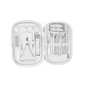 Professional 18-piece stainless steel manicure set in minimalist white portable case - Manicure Grooming Set / 18-Piece Set / White