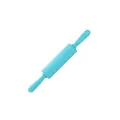 Turquoise silicone rolling pin with ergonomic PP handles for professional baking - 42.5cm / Blue