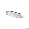 Sleek stainless steel oval tray in silver finish, ideal for serving or jewelry storage - Medium Oval Silver