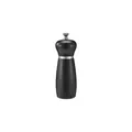 Matte black solid wood manual spice grinder for kitchen pepper and salt milling - Piano Black 16cm